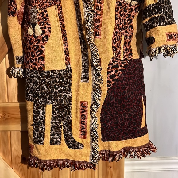 SALE!! ONE OF A KIND: Vintage Cat lover Sweater Coat - Picture 7 of 8